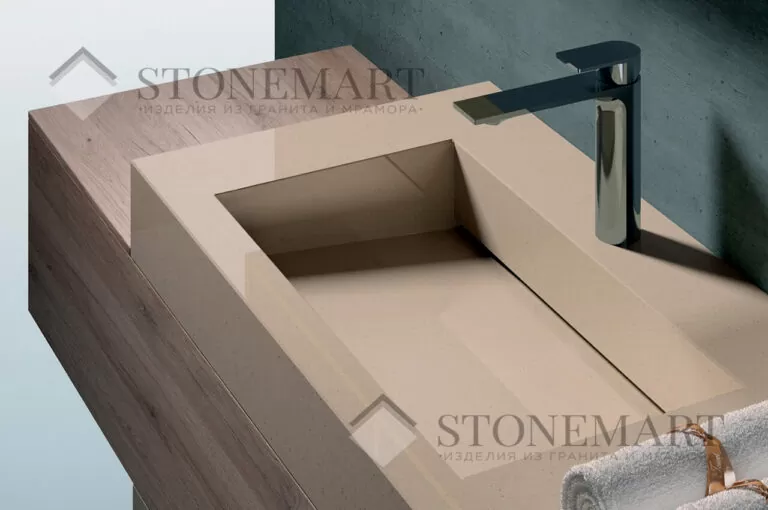 Умывальник в ванную из кварцита Silestone(Испания)