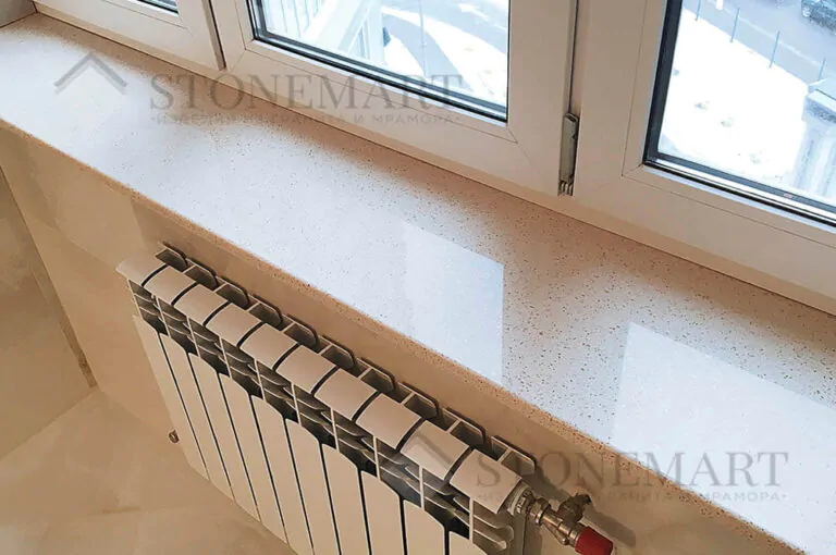 Подоконник из кварцита Атем beige light 0016